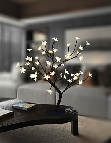 Lightshare Árbol Bonsái Con Flores De Cerezo 48 Luces  Luz B