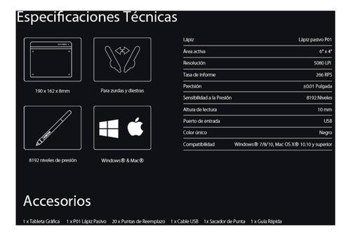 Tableta gráfica XP-Pen Star G640 black
