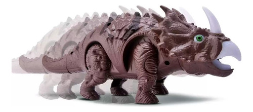 Dinossauro Triceratops Anda Sozinho Com Som E Luz Brinquedo