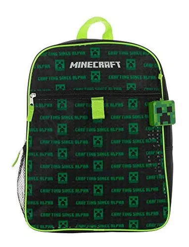 Mochila Minecraft Para Niños, 5 Piezas, Material Escolar Com