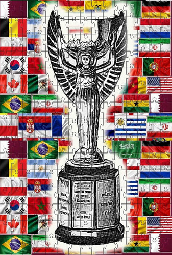 Quebra-cabeça Taça Jules Rimet Copa Do Mundo De 120 Peças