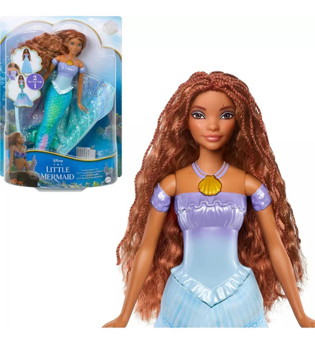 Muñeca Ariel The Little Mermaid Transforma Cola A Vestido