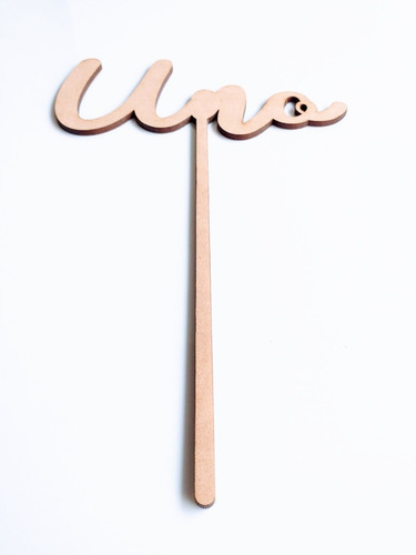 Imagen 2 de 4 de Cartel - Topper Cake Uno - Mdf / Fibrofacil