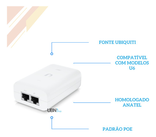 Access Point Ubiquiti Unifi U6+ Plus Wifi 6 - Com Fonte