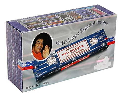 Incienso Satya Sai Baba Nag Champa, 100 Gramos (paquete De 2