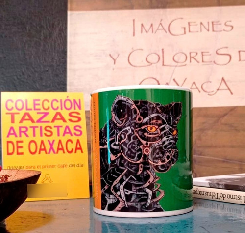 Taza Decorada Con Obras De Arte De Artistas De Oaxaca