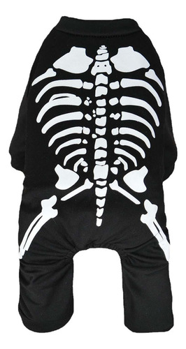 Disfraz De Esqueleto De Perro De Halloween, Accesorios, M