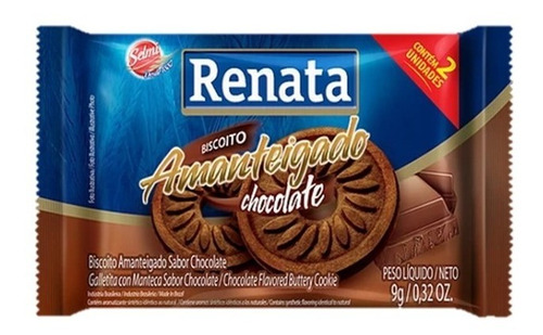 Mini Biscoito Sache Renata  Chocolate 9gr Cx 280un X2 Cada