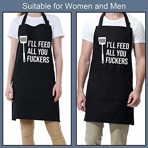 Delantal De Cocina Para Hombres O Mujeres Con 3 Bolsillos