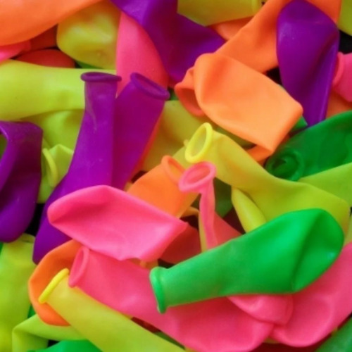 Imagen 5 de 10 de Globos Luminosos Fluo Led X 12 Brilla Con Luz Uv Cotillon