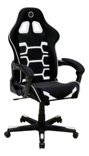 Silla Gamer Nibio Savage Negro Con Blanco - Se Reclina