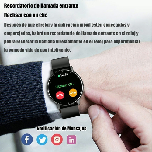 Imagen 5 de 9 de Reloj Inteligente Zl02 1.28'' Pantalla Táctil Bluetooth