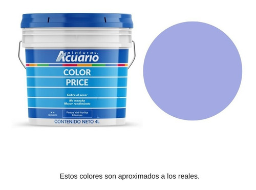 Pintura Color Price Color Lila 4 Lt Acuario Va81240