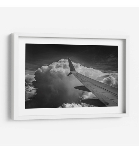 Cuadro Enmarcado Blanco Con Marialuisa Vista Aérea 60x40