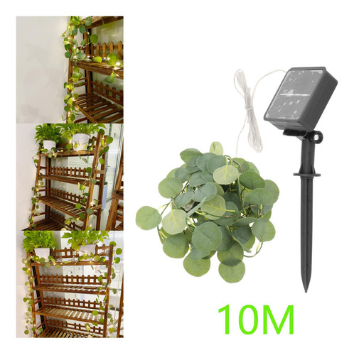 Guirnalda De Luces De Hiedra Solar Luz De Hadas 10m 100led