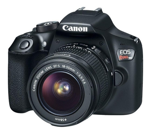 Canon EOS Rebel T6 18-55mm III Kit DSLR cor preto