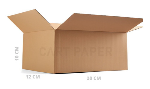 Imagen 1 de 4 de Cajas De Cartón 20x12x10 / Pack 25 Cajas / Cart Paper