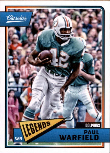 2018 Panini Classics 147 Paul Warfield Dolphins Legend Tarje