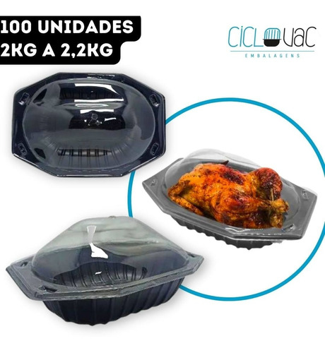 Embalagem P/ Frango Assado Cx. C/ 100un. 