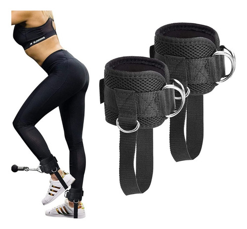 Para Par Grilletes Para Tobillo Con Talonera Gym Abductor