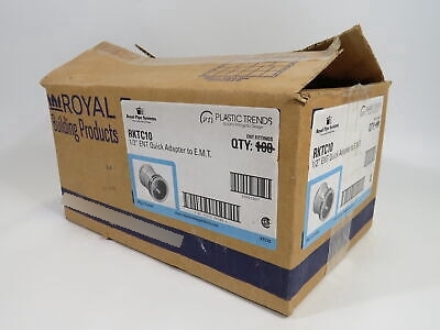 Royal Rktc10 Ent To Emt Set Screw Adapter 1/2  Box Of 62 Aaj