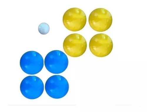 Jogo de Bolas de Bocha Azul e Amarelo - Azul+amarelo