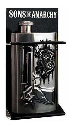 Just Funky Sons Of Anarchy Gun Logo 6 Oz. Flask