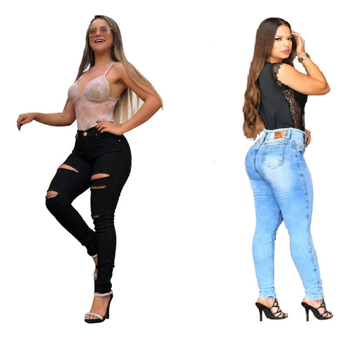 Kit 2 Calças Jeans Feminina Skinny By Bellatotti