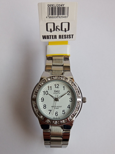 Reloj Q&q Dama/mujer Plateado (analógico) Resistente Al Agua