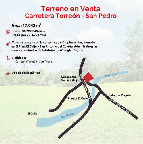 Terreno En Venta En Carretera Torreón-san Pedro