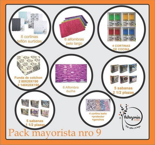 Pack Mayorista Sabanas+cortinas + Alfombras + Fundas Colchon