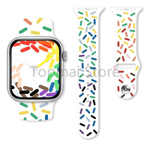 Correa Para Apple Watch Iwatch Ultra New Rainbow Loop Band