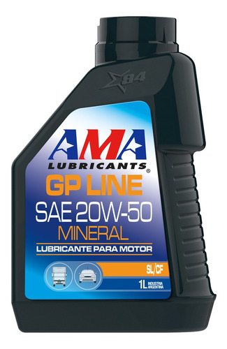 Aceite Lubricante Motor Ama Mineral 20w50 1l