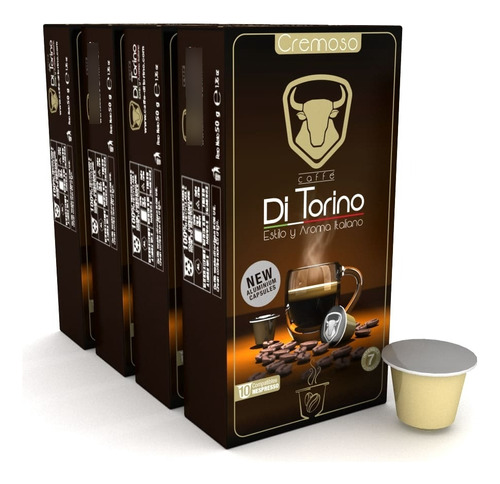 Di Torino, Café En Cápsulas De Aluminio Tipo Nespresso X 40