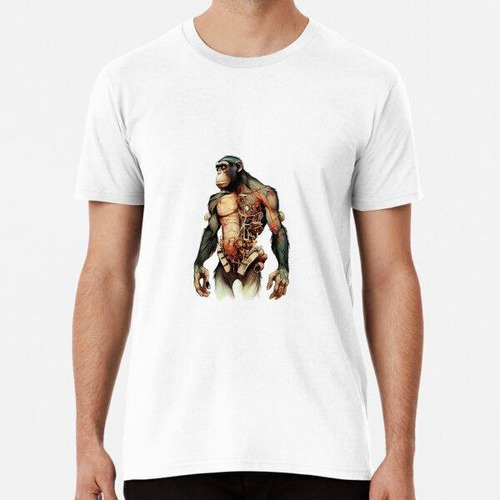 Remera Chimpancé Cyborg Algodon Premium