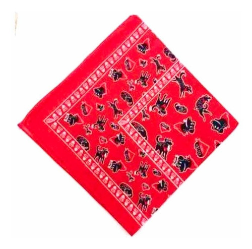 Pañoleta Pañuelo Bandana Diseño Matapaco Color Rojo Cuadrado