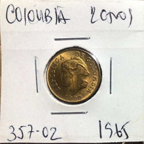 Colombia 2 Centavos 1965 Jer357.02