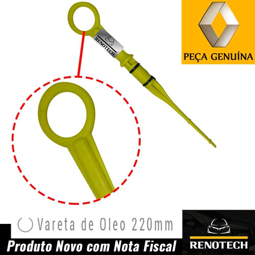 Imagem 2 de 10 de Vareta De Oleo 220mm Clio Ii 1.6 16v K4m 00 A 13 8200141457