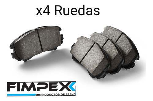 Kit X 4 Ruedas Pastillas De Freno Fiat Linea 1.8 16v 1.4 1.9