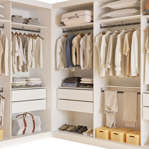 Closet Casal Sem Portas 8 Gavetas Paris Duo Premium Minastex