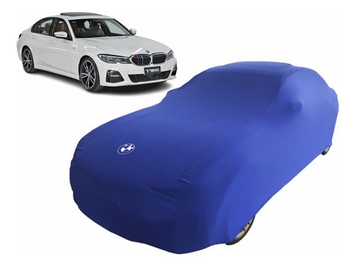 Capa De Tecido Helanca Lycra Personalizada Com Logo Bmw 330i