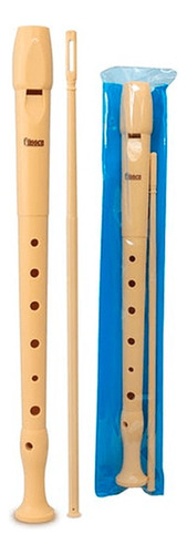 Flauta Dulce Fussen Con Limpiador Y Funda Alemana 08556 Color Amarillo
