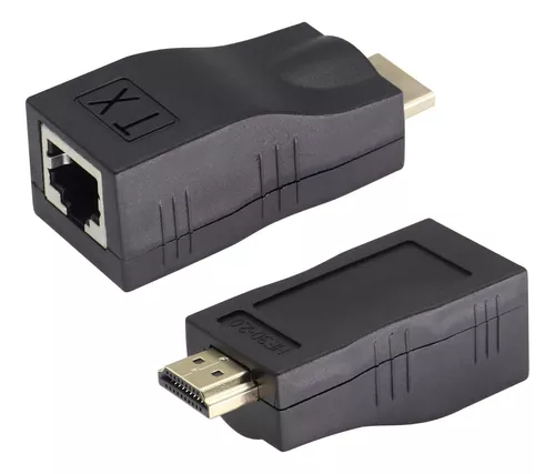 Extender Hdmi Rj45 A Través De Cable De Red Pasivo 30 Metros