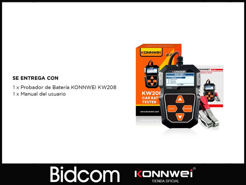 Imagen 7 de 8 de Tester Arranque 12v Probador De Baterías Konnwei Con Pinza