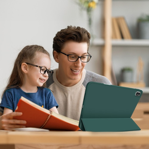 Capa Dobrável Tripla E Compartimento Para Caneta Para iPad