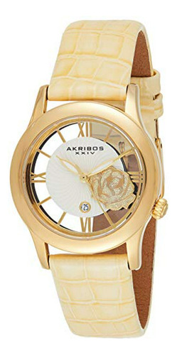 Reloj De Mujer  Con Cristales Y Dial Translúcido - Ak837