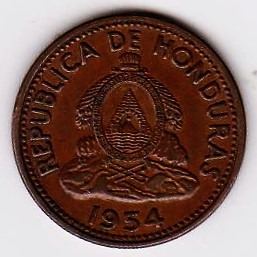 Honduras Año 1954 Muy Buena Moneda 2 Centavos De Lempira