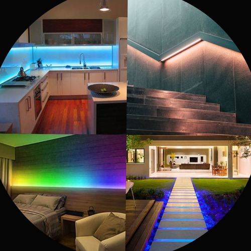Tira Luz Led Rollo 10 Metros Rgb Eliminador Control