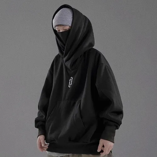 B Emo Alt Techwear - Sudadera Con Capucha Y Cuello Alto Para