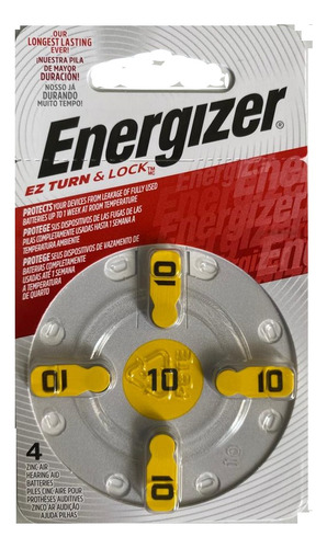 Bateria Energizer De Audicion #10 Bl X 4